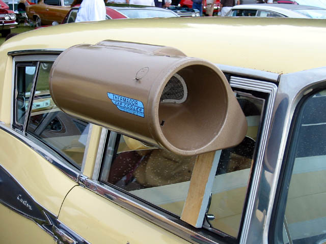 The "Thermador Car Cooler", a window-mounted air conditioning unit.