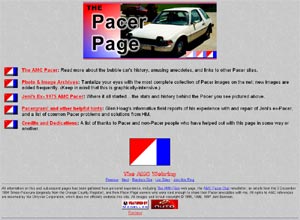 The Pacer Page, circa 1996-1998